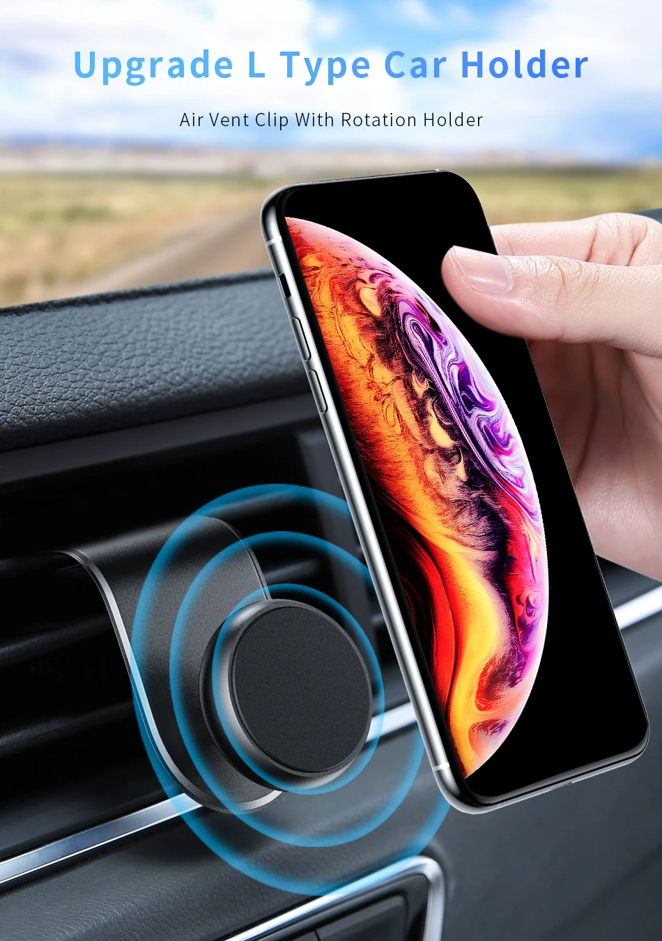 Универсальный магнитный автомобильный держатель FLOVEME для iPhone, Xiaomi, вращение держател на 360 градусов, крепление на вентиляционное отверстие, автомобильный держатель для мобильного телефона, Магнитная подставка