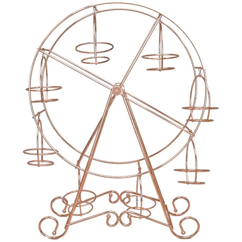 Розовое золото колесо обозрения подставка для торта нержавеющая сталь Свадебный
