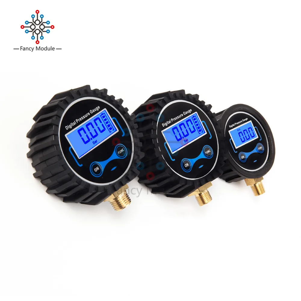 Манометр для автомобиля грузовика мотоцикла цифровой с ЖК-дисплеем 0-1/4 фунтов на