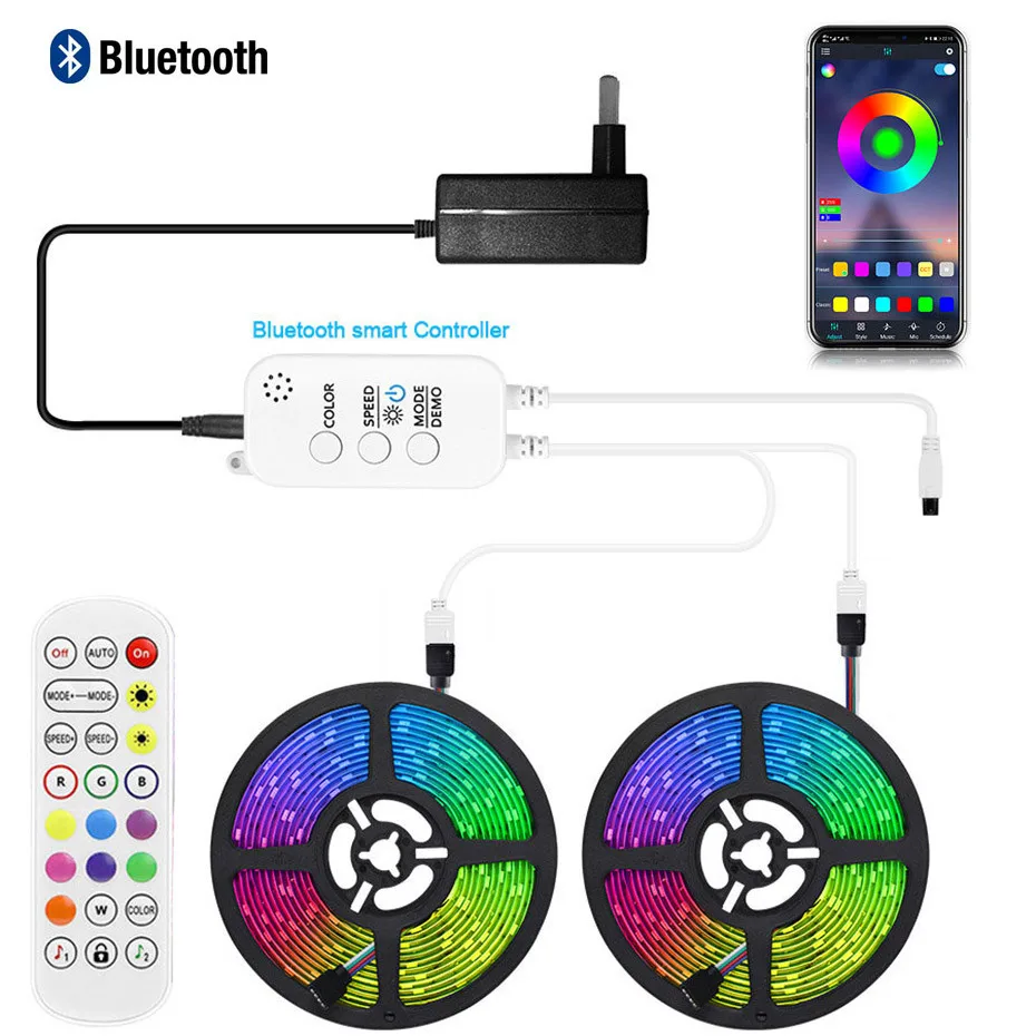 Умная светильник ная лента 12 в Rgb СВЕТОДИОДНАЯ SMD 5050 с изменением цвета гибкая