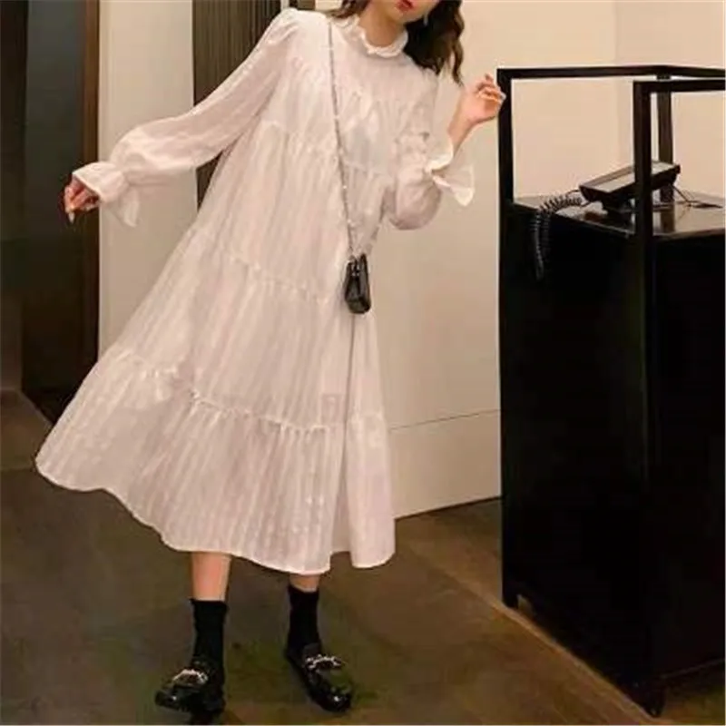 RUGOD три четверти рукав Винтаж Королевского нежный плиссировкой платье