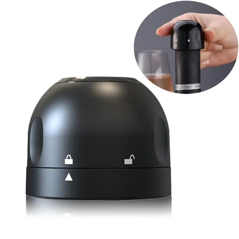 

Lockable Wine Cork Champagne Stopper Sealed Storage Vacuum Memory Wine Stopper Push Style Bar Tools Barware Wine Cork Bar Tools