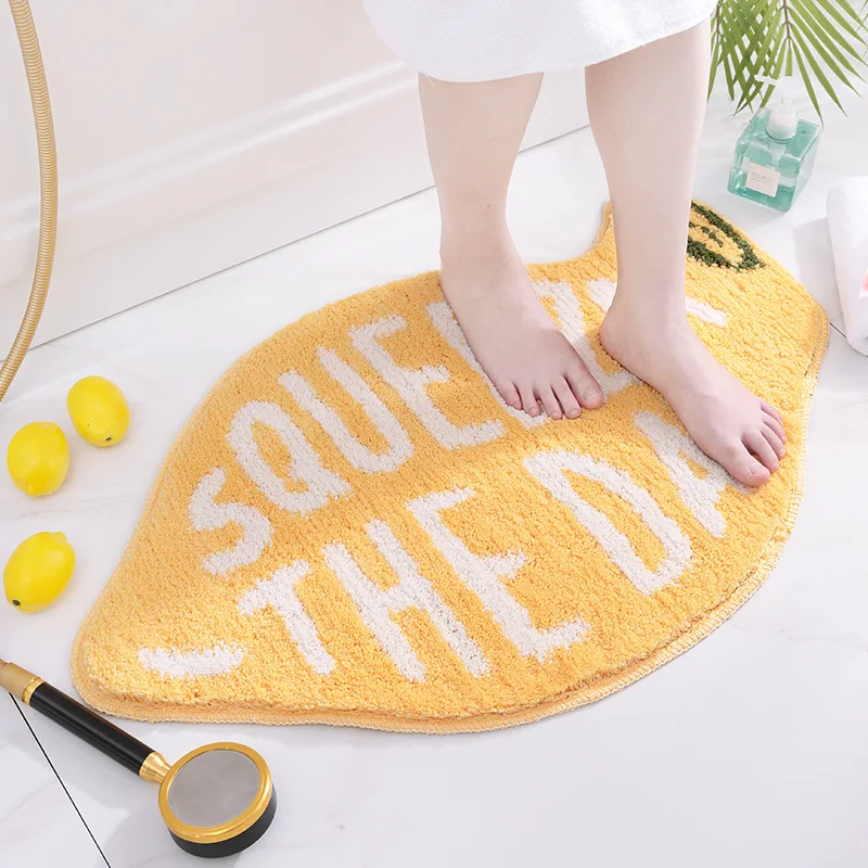 Cartoon Fruit Door Mat Flocking Non-slip Doormat Home Land Pad Bedroom Toilet Doorway Floor Machine wash does not shed hair | Дом и сад