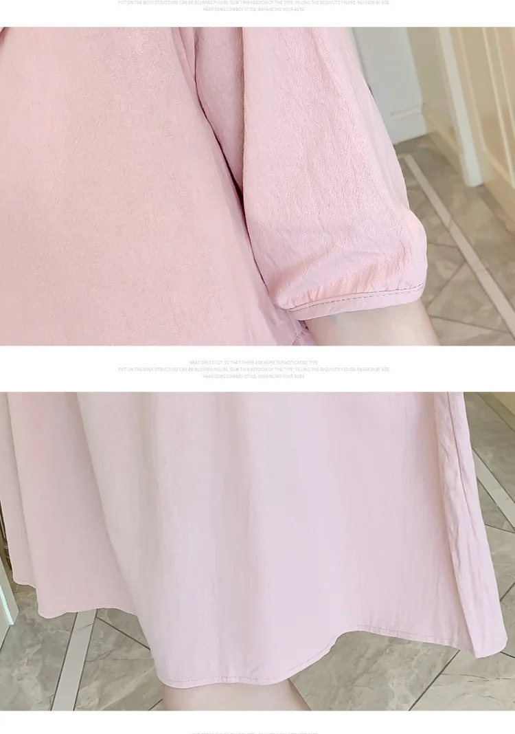 

Summer 2020 maternity dress breastfeeding dress wide loose button maternity dresses clothing pregnant nursing dress Q0617