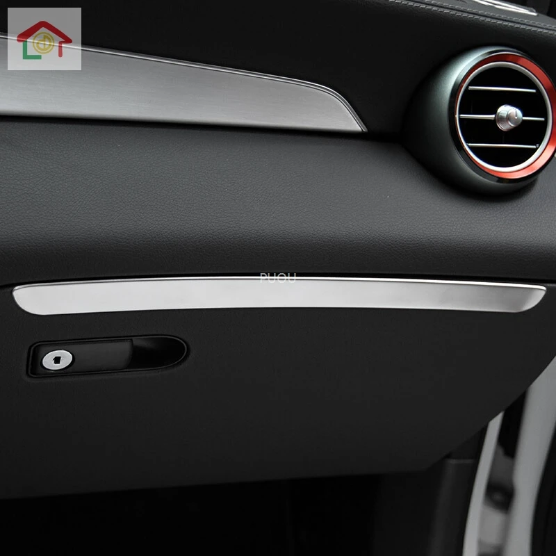 

Car Styling Copilot Storage Box decoration Trim stickers glove covers For Mercedes Benz GLC X253 Class Auto Interior accessories