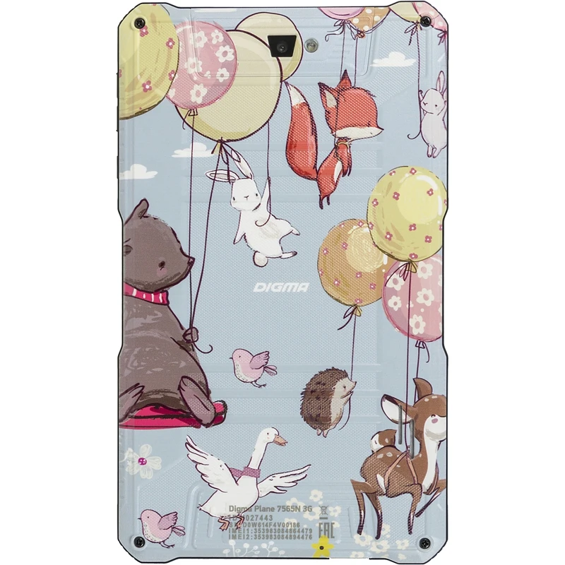 Планшет DIGMA Plane 7565N 3G Kids theme 2 (animals/balloons). 1GB. 16GB разноцветный|Планшеты| |