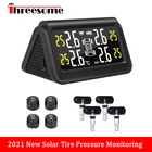 Система контроля давления в шинах автомобиля, с большим экраном, TPMS, солнечная энергия, умная система контроля давления в шинах, цифровой дисплей, 4 датчика, Автоматический монитор сигнализации