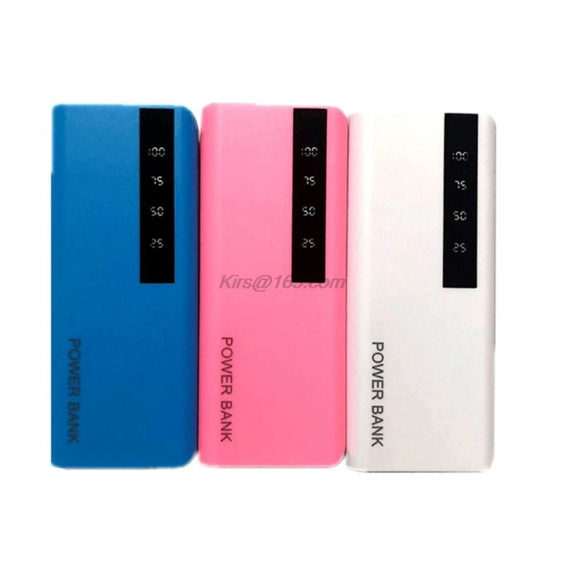 5x18650 Power Bank Box Dual USB Мобильный телефон зарядное устройство DIY Корпус чехол