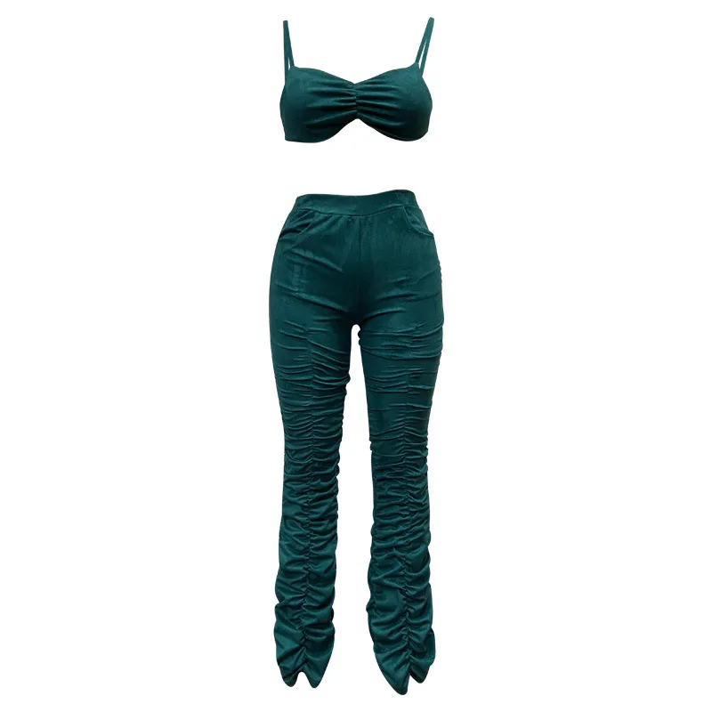 

Stacked Leggings Set Two Piece Set Top and Pants 2 Piece Outfits for Women Summer Sexy Matching Set 2 Piece Pants Sets Women