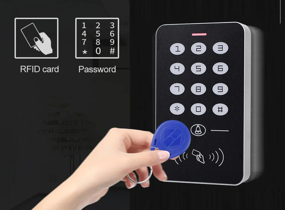 Система контроля допуска к двери комплект RFID Клавиатура контроля доступа+ блок питания+ Электрический магнитный замок болт ударные замки+ 10 шт. ключи