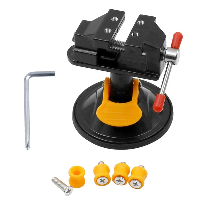 

Vacuum Base Bench Table Vise with Suction Cup Base Adjustable 360 Degree Rotation Head Fixed Frame Sucker Clamp Repair Tools
