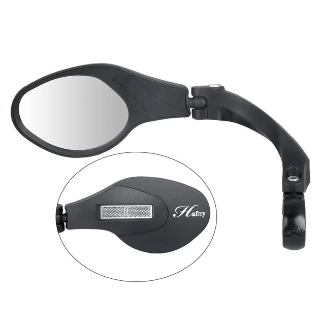 1PC Left MR081L Цикл Зеркало для MTB руль для шоссейного велосипеда, Руль конец внутреннее крепление Небьющийся Нержавеющая сталь объектив высокой ударной рамка Hafny - Цвет: 1PC Left MR081L