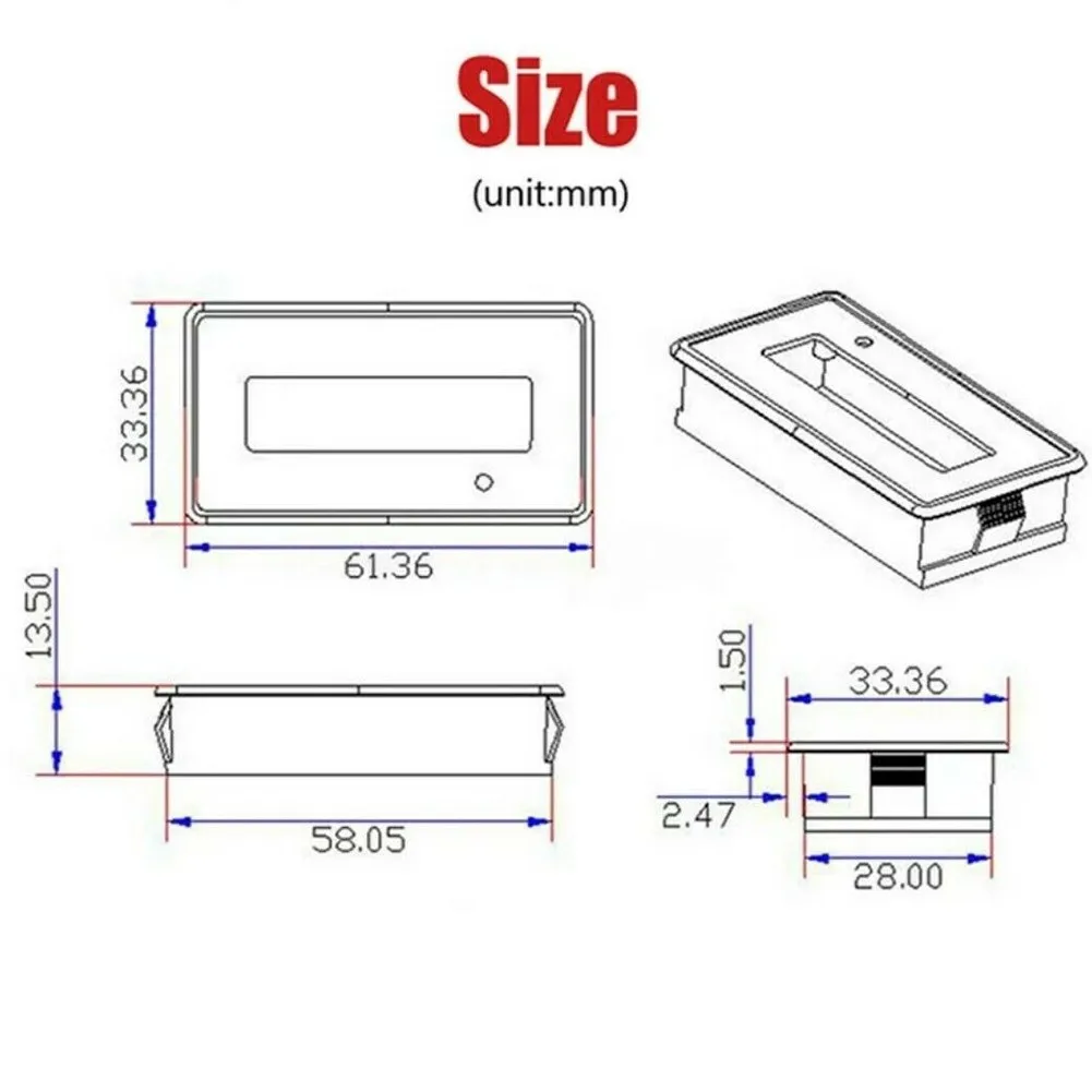 Светодиодные цифровые измерители напряжения тестер емкости батареи с