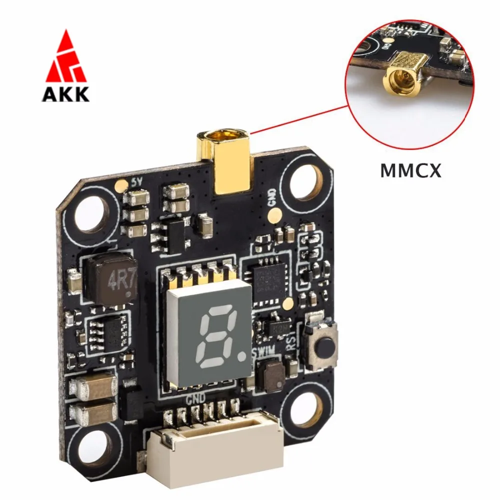 AKK 5 8 Ghz 40CH 25mW/200mW/400mW/600 MMCX интегрированная OSD FC настройка через Betaflight плата