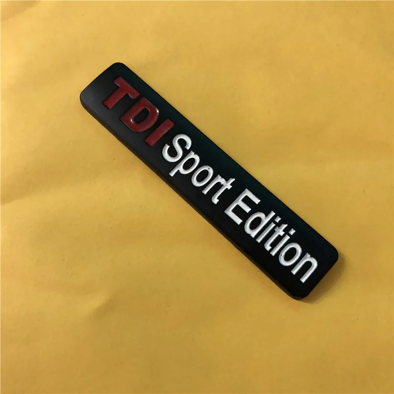 1 металлическая хромированная черная красная турбо наклейка на автомобиль TDI Sport
