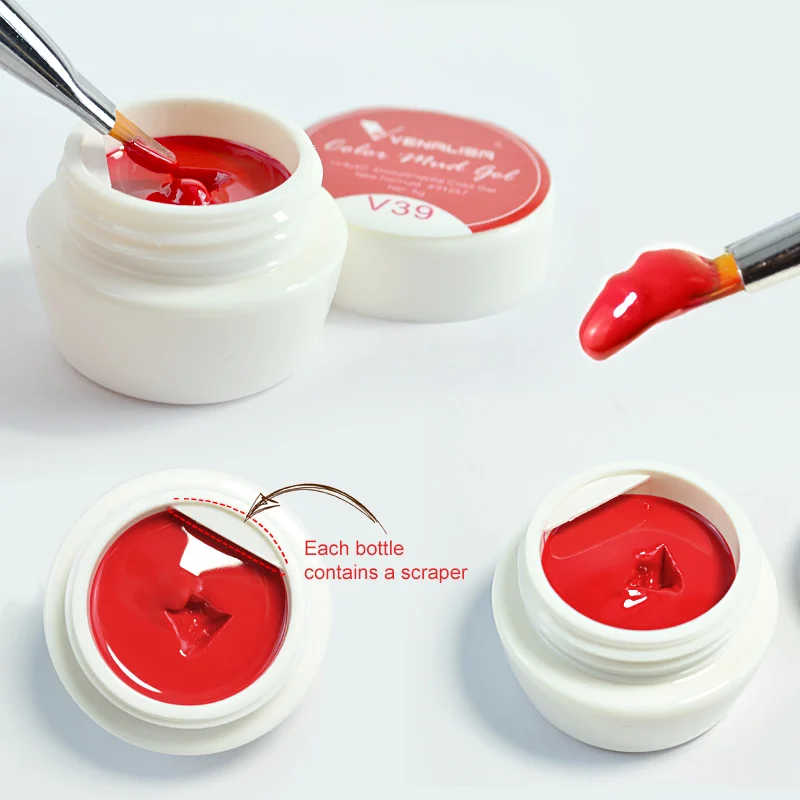 Гель-лак для ногтей VENALISA 5g плотный ГЕЛЕВЫЙ грязевой УФ-гель удаляемый