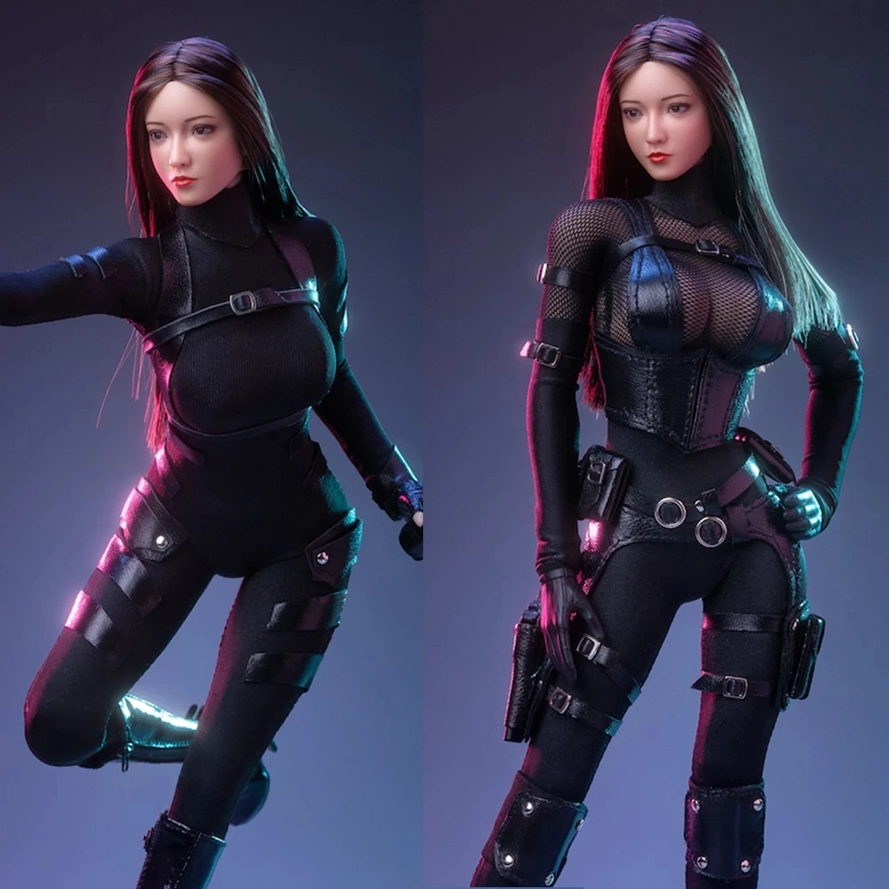 

Pre-sale 3S001/3S002 1/6 Female Agent Black Combat suit Stealth Clothes Fit 12" Female Action Figure Toy