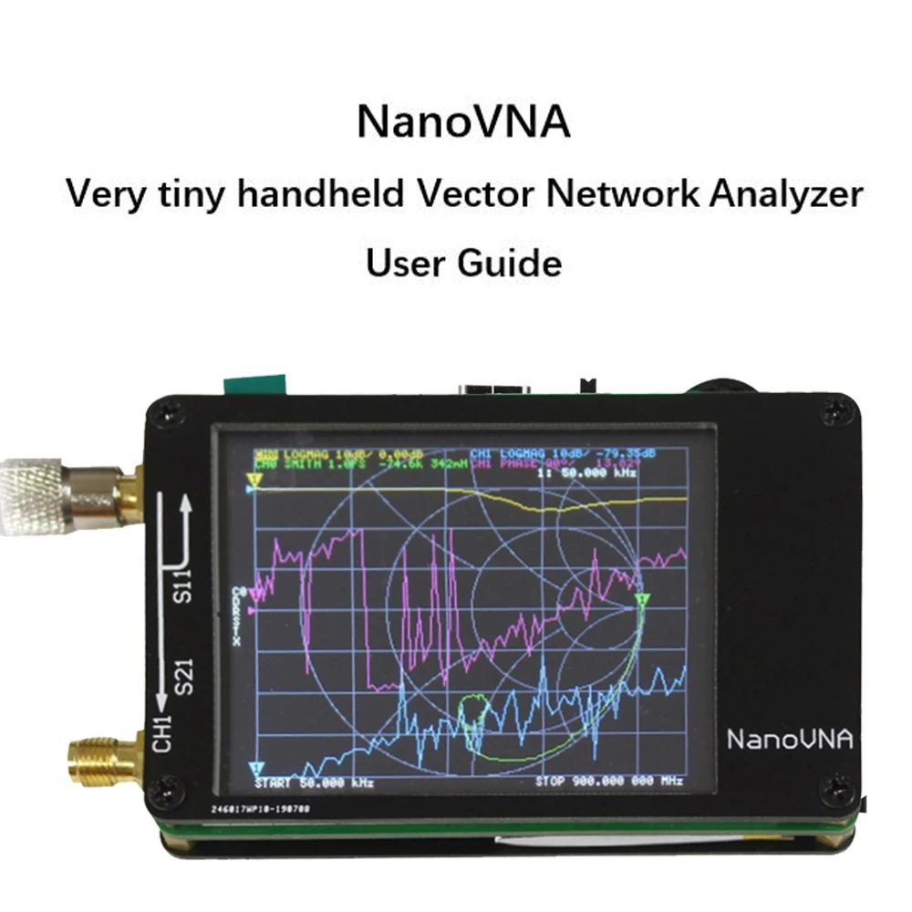 NanoVNA векторный сетевой анализатор антенный коротковолновый MF HF VHF UHF 50KHz 900MHz с