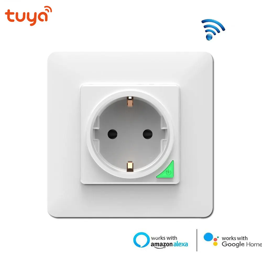 

Multifunction Wifi Smart wall socket Voice Control Smart Home Wireless Socket Outlet Work with Alexa Google Home Tuya
