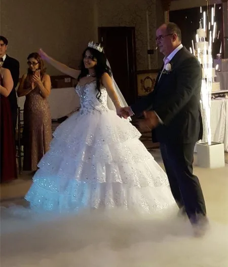 Большие размеры тюлевые кружевные свадебные платья с кристаллами и стразами 2020