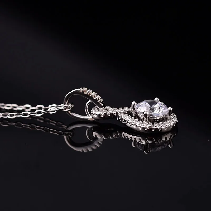 Ожерелье из серебра 925 пробы с поэзией магазина 1.00ct D VVS классическое ожерелье