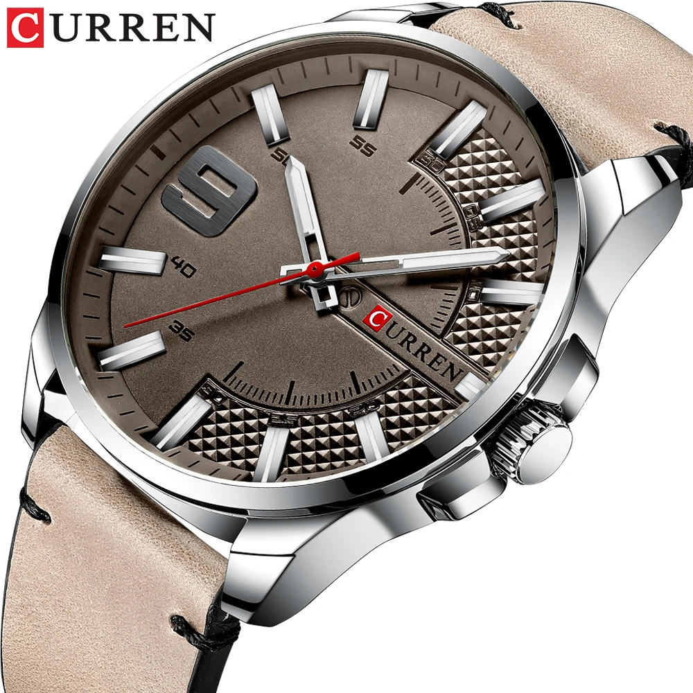 

CURREN Man Quartz Wristwatch Casual Sport Watches New Fashion Leather Band Male Watchproof Watch Relog Masculino Luminous Clock