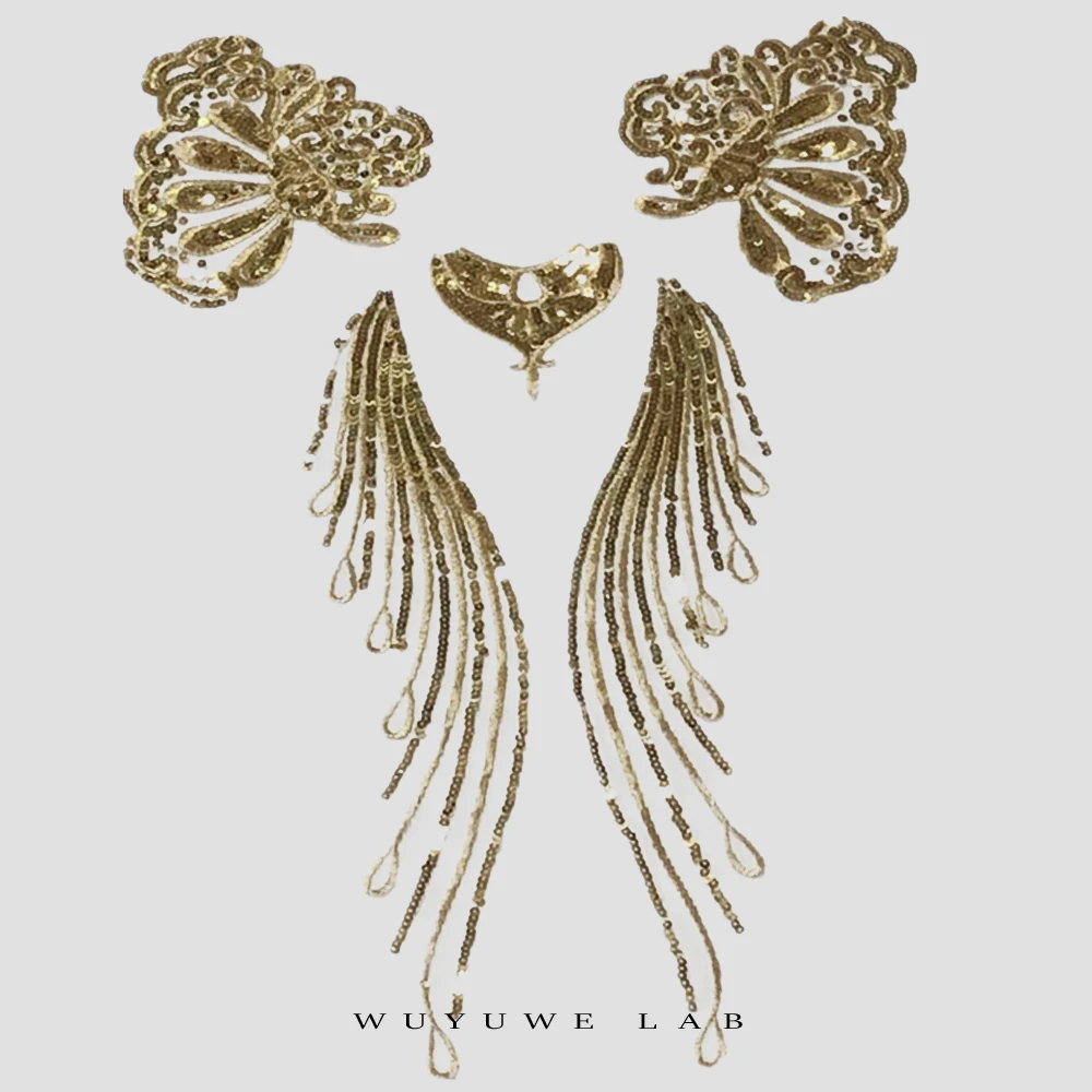 1 шт. кружевная ткань с золотыми блестками изысканная сетчатая вышивка