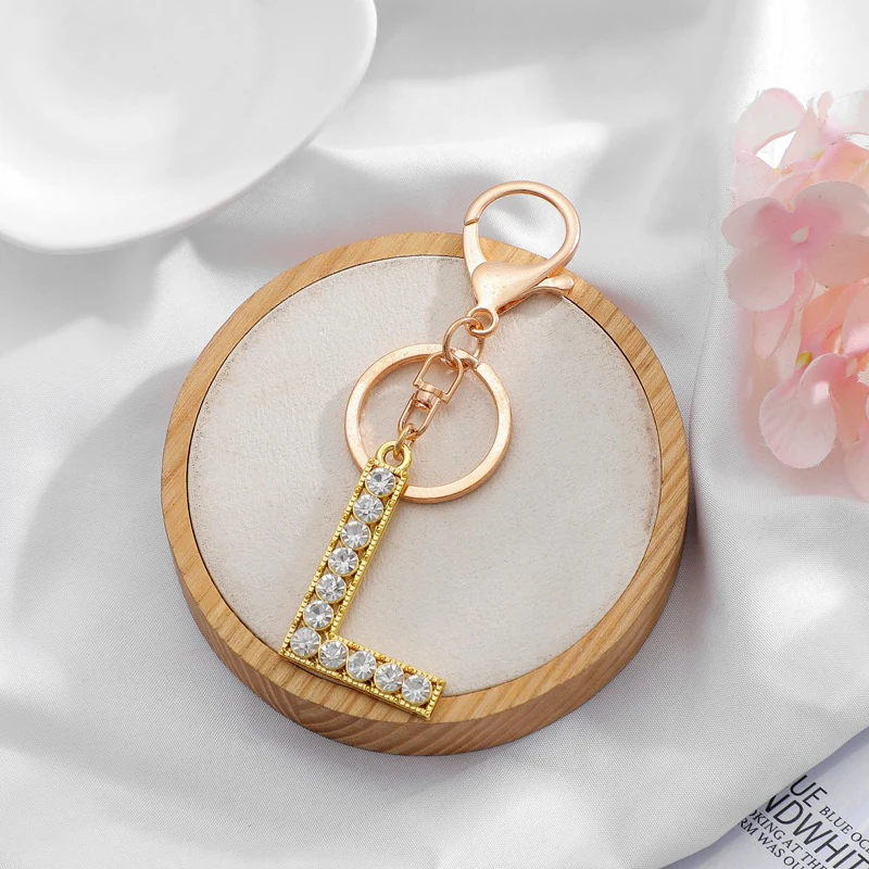 Письмо кулон брелок с украшением в виде кристаллов Стразы алфавит для ключей