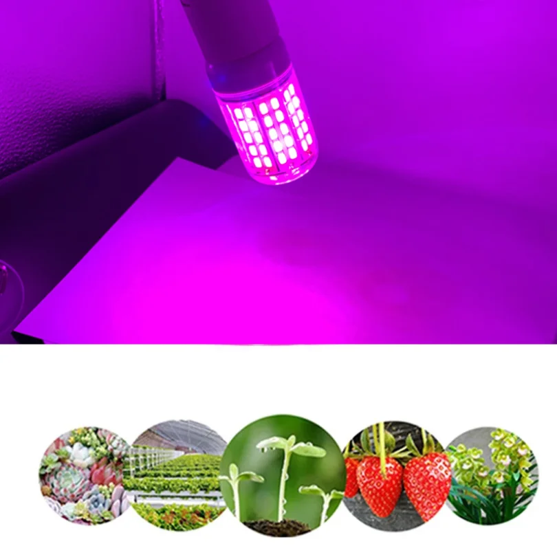 

AC110V OR AC220V E27 15W LED Plant Grow Lights SMD5730 96 Beads Corn Soft Plant Grow Lamp Bulb For Plants Fleshy Flowering