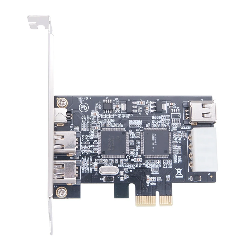 Карта-адаптер Firewire PCI-E 1x IEEE 1394A 4 порта (3 + 1) 1394 a PCIe с кабелем 6 на контакта для