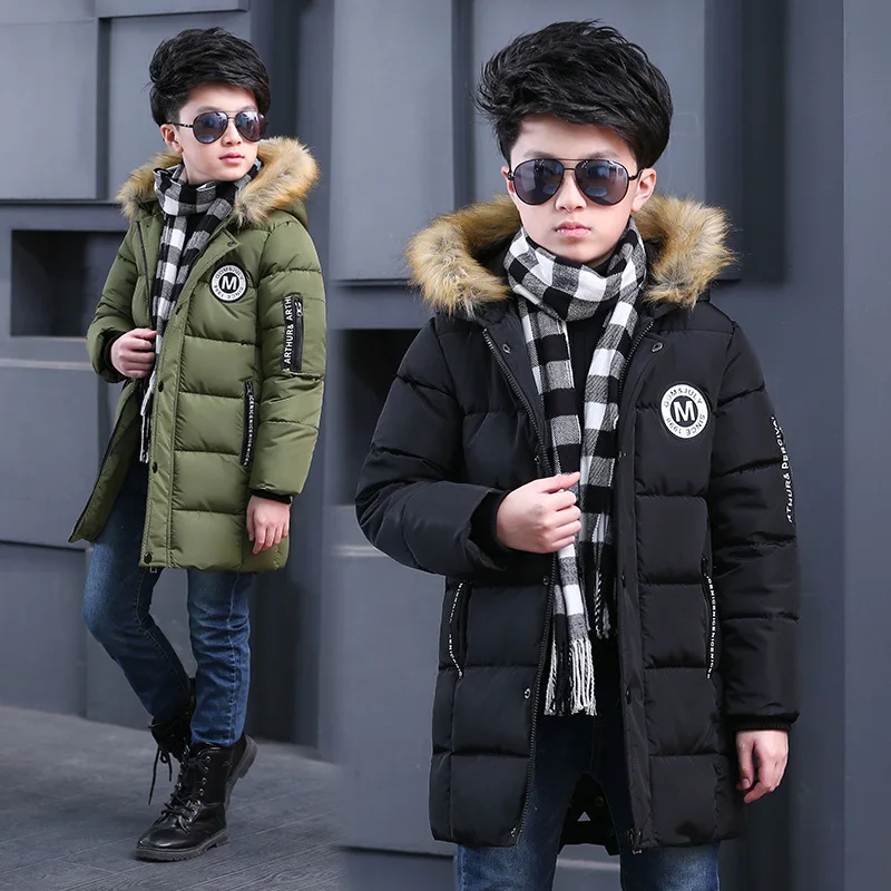 Детская одежда с хлопковой подкладкой для мальчиков зимние куртки и пальто
