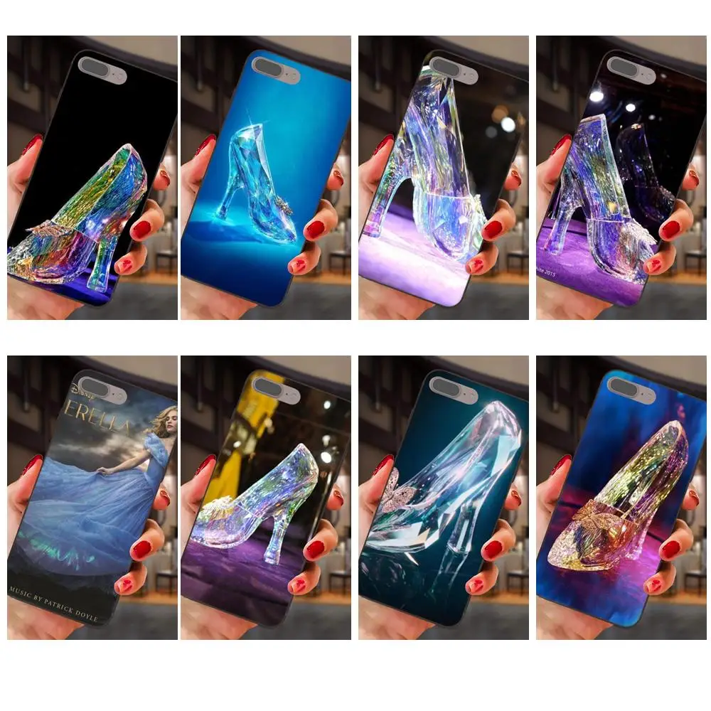 Обувь Золушки с кристаллами для Huawei Honor 5A 6A 6C 7A 7C 7X 8A 8C 8X 9 10 P8 P9 P10 P20 P30 Mini Lite Plus мягкие