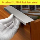 Матовый SUS304 нержавеющая сталь скрытые ручки шкафа кухонный шкаф ручки для выдвижных ящиков оборудование для обработки мебели