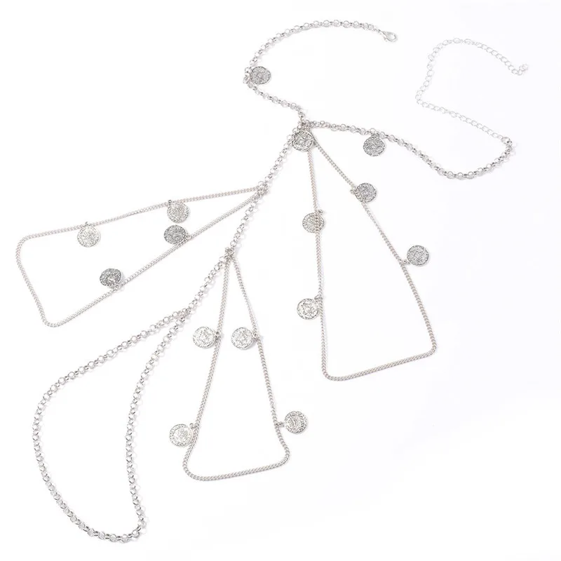 

Summer Women Anklets Beach Multilayer Leg Chain Boho Ethnic Hippie Tassel Coin Foot Jewelry Bohemia Style