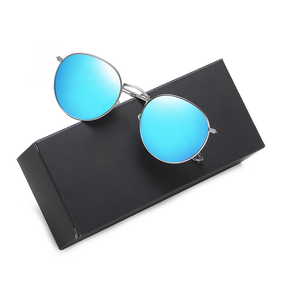 Новые Модные цветные поляризационные солнцезащитные очки трендовые в круглой