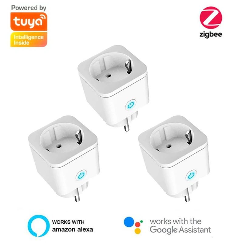 

WiFi Smart Plug 16A EU Socket Tuya Smart Life APP Timing Monitor Work with Alexa Google Home Assistant Used with ZigBee Gateway