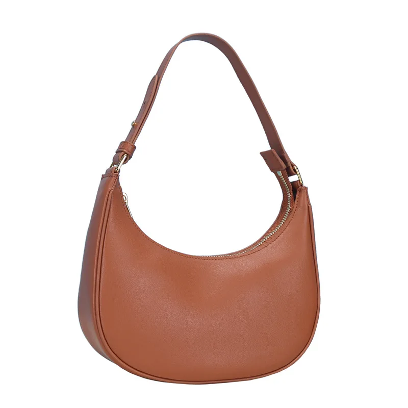 

Solid Baguette Bags Women Shoulder Bag Concise French Vintage Classical Texture Style Joker Temperament Massage Lady Bag BE04052