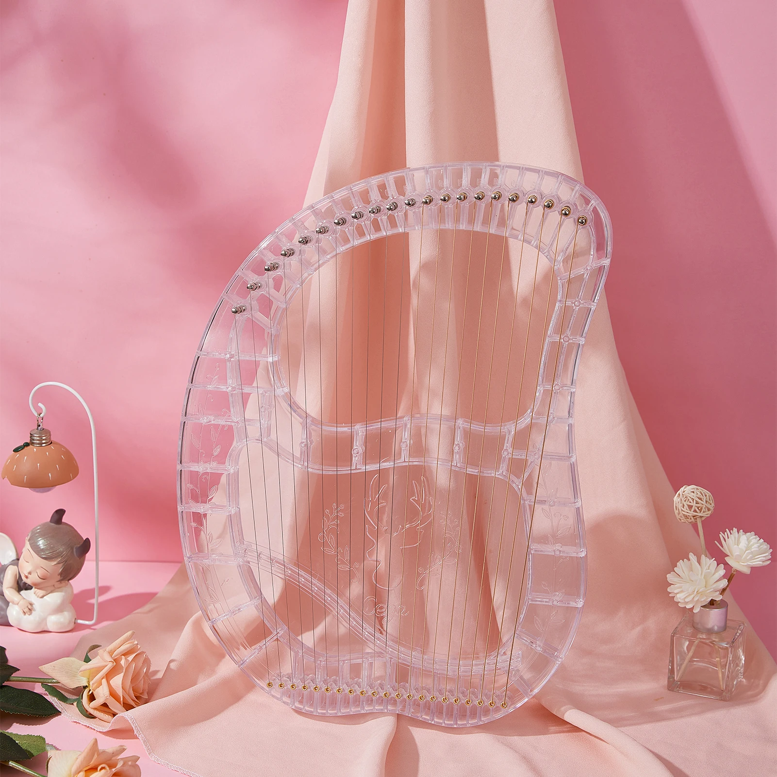 21 струна Lyre Harp кристалл прозрачный ABS с сумкой EVA/тюнинг гаечный ключ/комплект