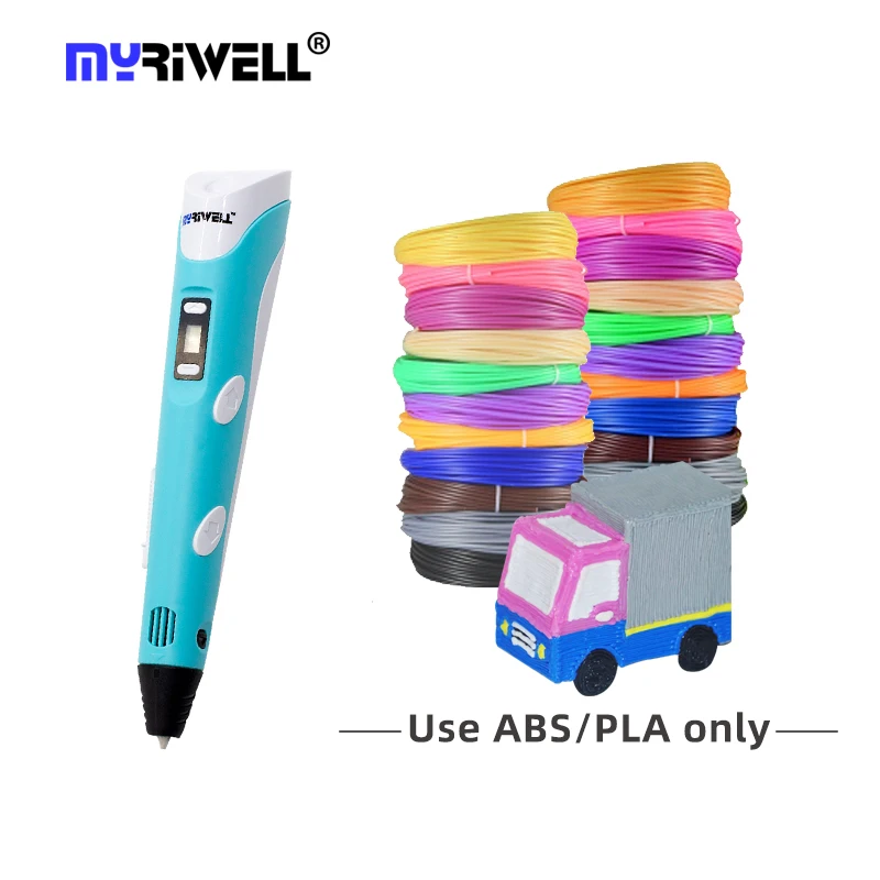 

Myriwell 3D ручка легко для детей игрушки включает в себя 3D, печатающая 3d-ручка, Цвета из пла-пластика rp-100b разных Цвета 1,75 мм PLA