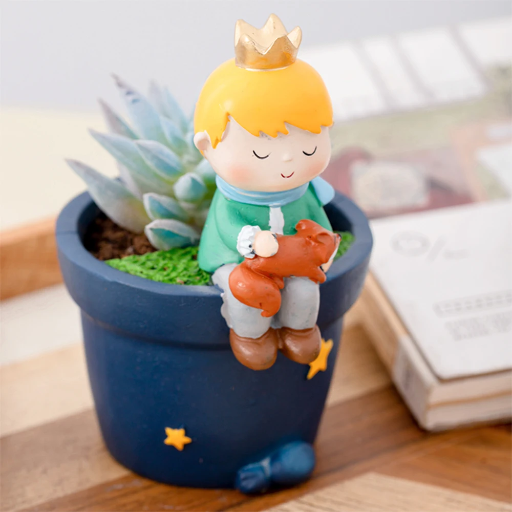 Креативные милые горшки для растений и суккулентов маленьких мальчиков