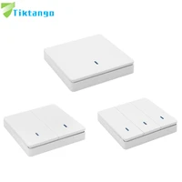 tiktango 123 button 433mhz smart push wireless switch light rf remote control 110v 220v receiver rf wall panel ceiling lamp