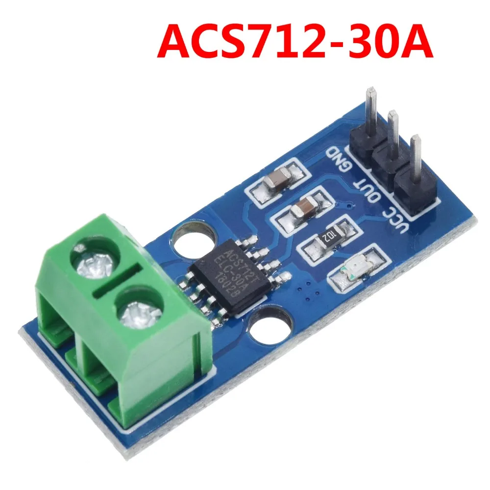 1 шт. GREAT IT ACS712 5A 20A 30A диапазон зал Текущий сенсор модуль ACS712 модуль для Arduino 5A 20A 30A - Цвет: ACS712-30A