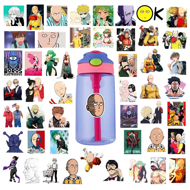 50 шт./компл. ONE PUNCH-MAN Genos King багажная коробка с тяговым стержнем граффити наклейки
