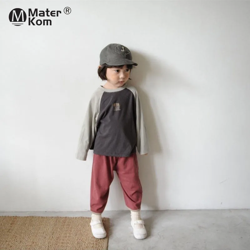 

Children's Clothing Spring and Autumn New Products Elephant Print Children's Cotton T-shirt Boys and Girls Baby Bottoming Shirt