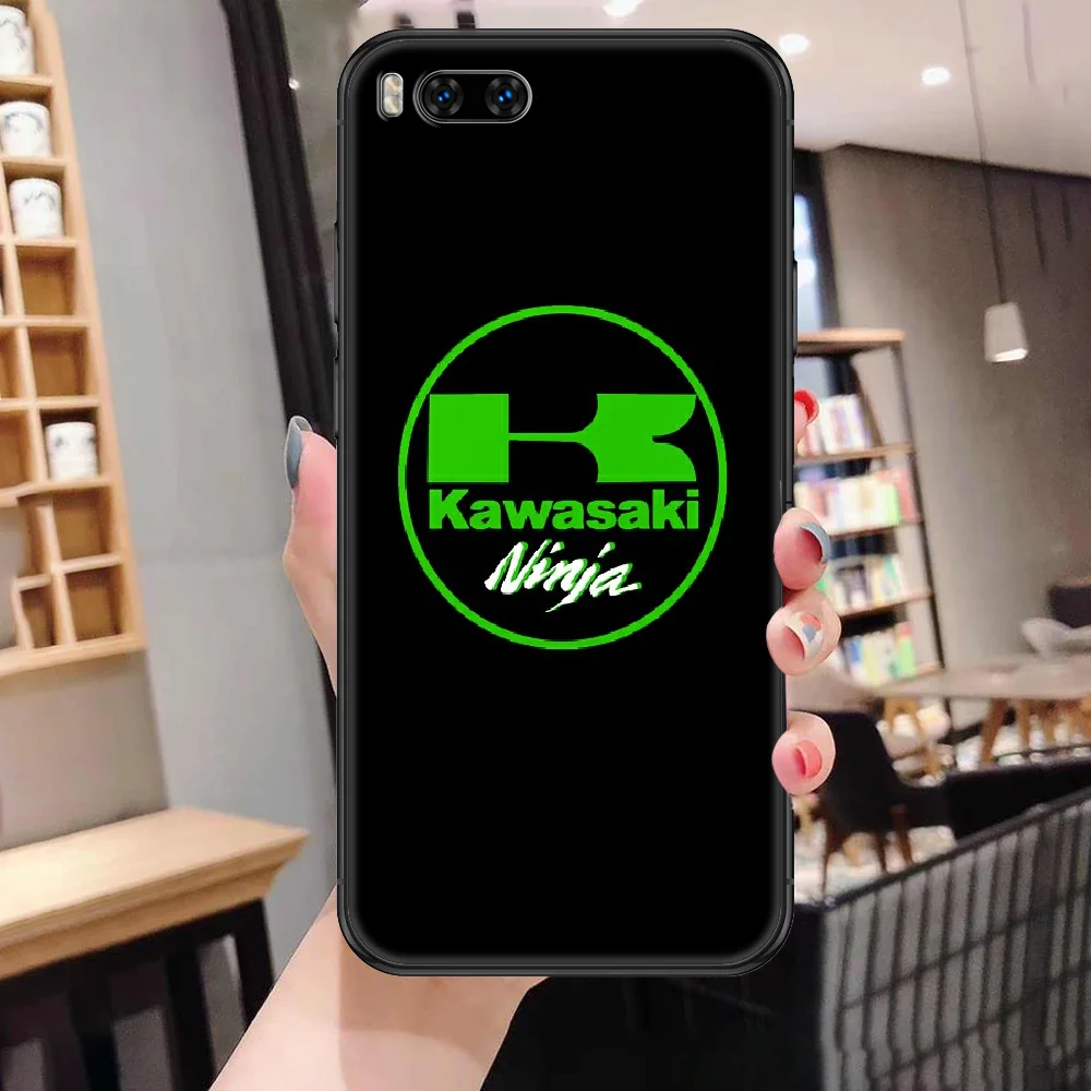

Moto Kawasakis Phone case For Xiaomi Mi Max Note 3 A2 A3 8 9 9T 10 Lite Pro Ultra black luxury waterproof soft hoesjes pretty