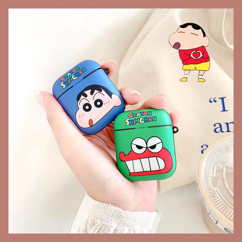 Япония милый TOHATO крокодил карандаш Shin-chan Shinnosuke Nohara наушники IMD Чехлы для Apple Airpods 2 силиконовый защитный чехол