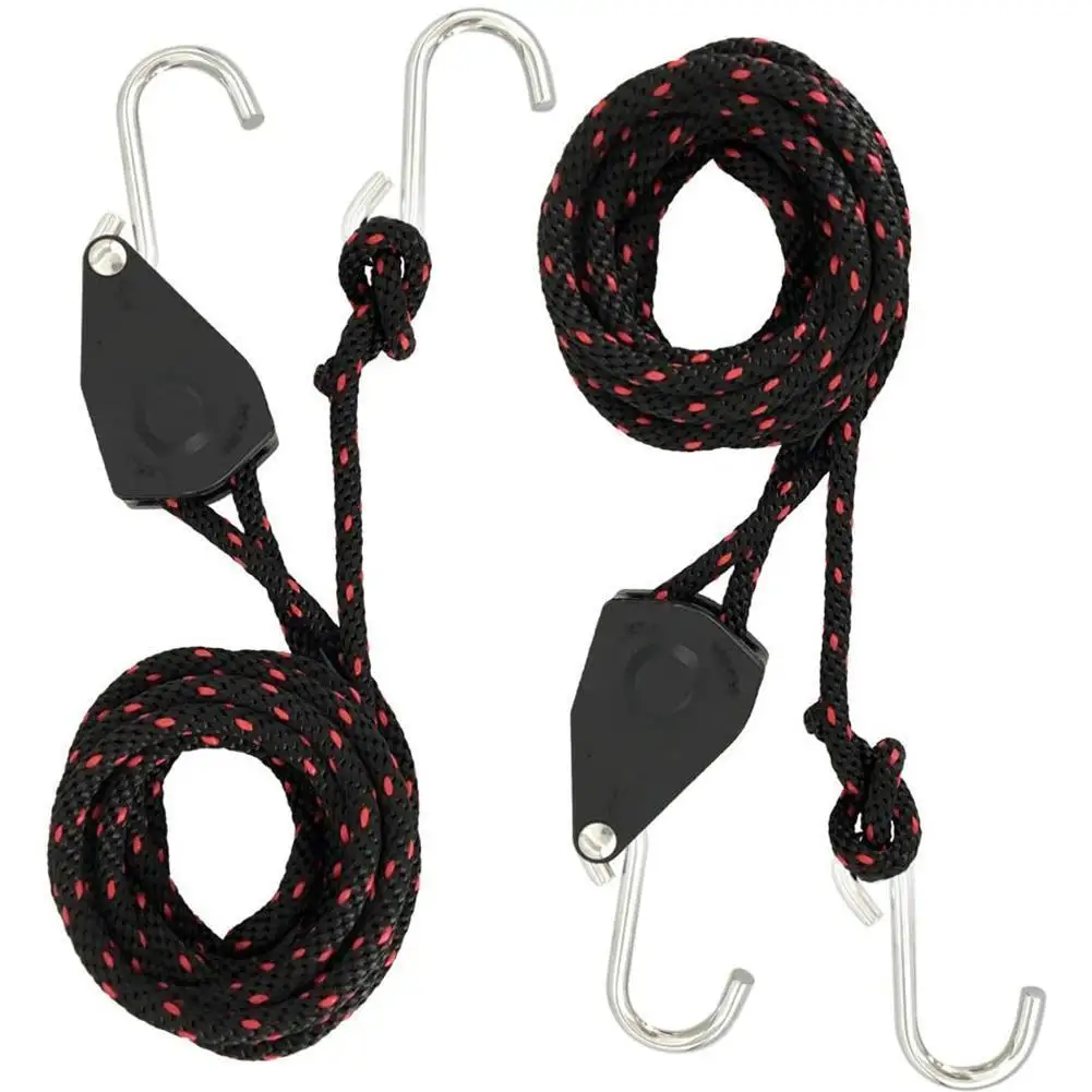 

1 Pc 2.85 Meters Outdoor Adjustable Multifunctional S Rope Hook Tent Sling Hanging Lifting Lanyard Light Camping Pulley Por R2H0