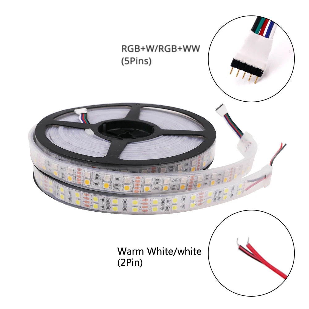 Двухрядная Светодиодная лента RGBW 24 В постоянного тока 5 м 12 гибсветодиодный RGB +