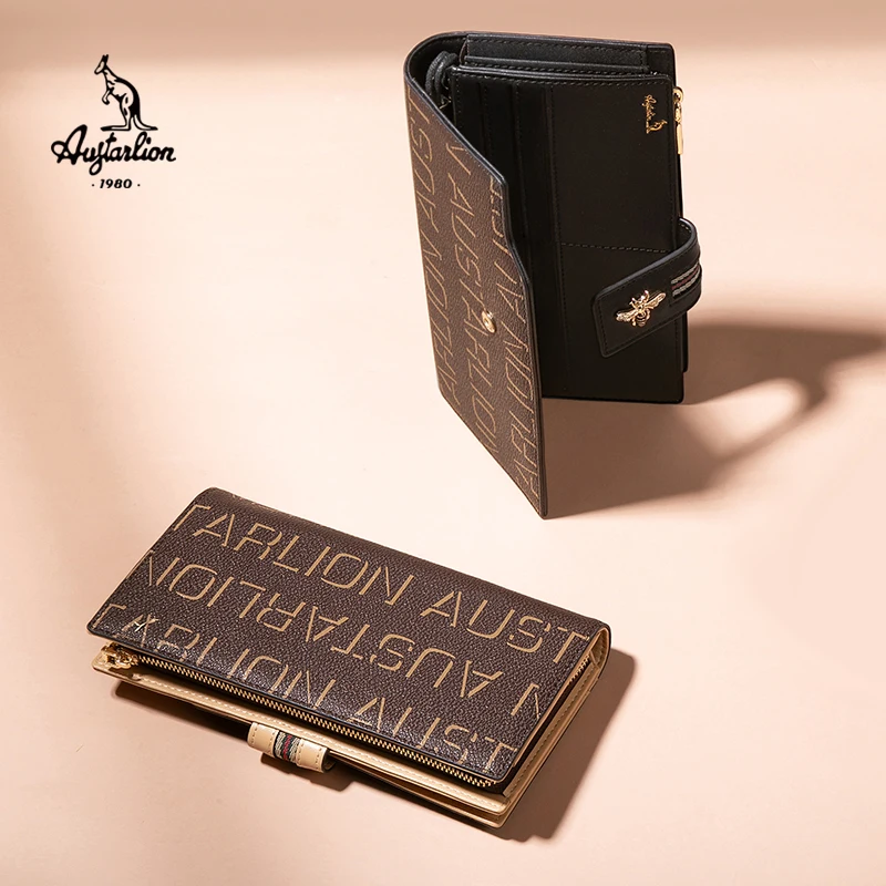 AUGTARLION Женский кошелек клатч большая длинная на молнии многофункциональная для