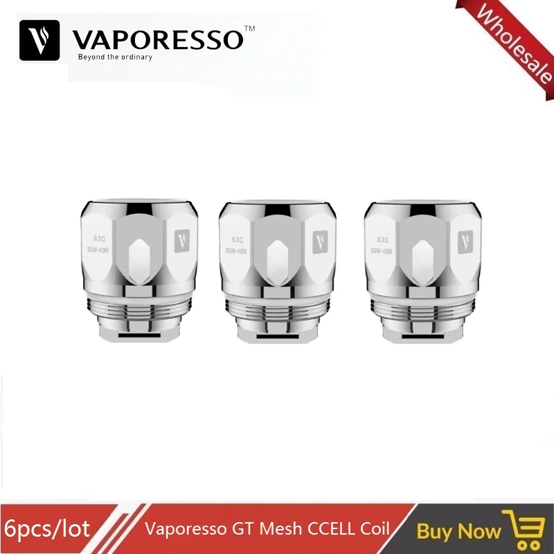 6 шт./лот Vaporesso GT CCELL2 0.3ohm GT Mesh 0.18ohm для Vaporesso SKRR-S Vape Tank Polar Lux Cascade One Plus Vaporizer GT Coil